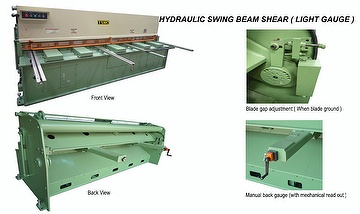 HYDRAULIC SWING BEAM SHEAR ( LIGHT GAUGE )